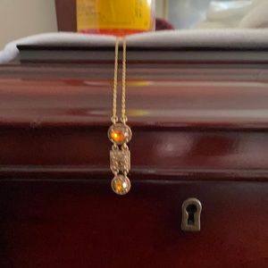 Gold gemstone necklace